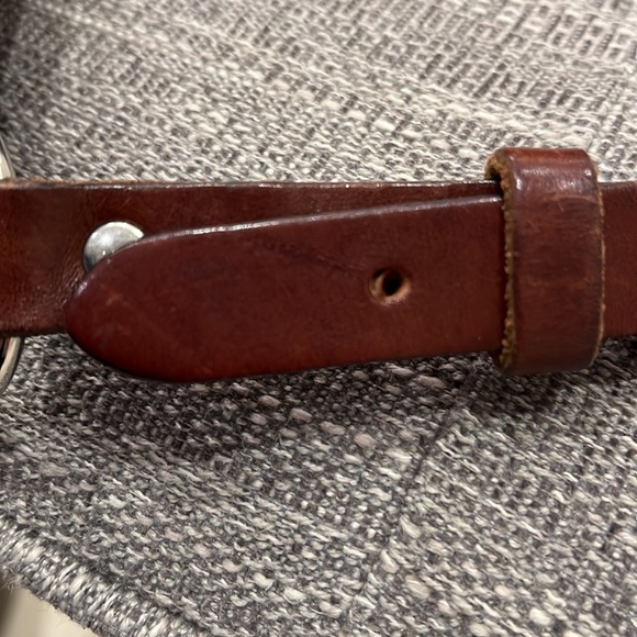 Brown leather belt - Picture 8 of 8